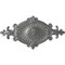 Ekena Millwork Quentin Ceiling Medallion, Hand-Painted Silver, 23 1/2"W x 12 1/4"H x 1 1/2"P CM23RO1SLS - alternate 1